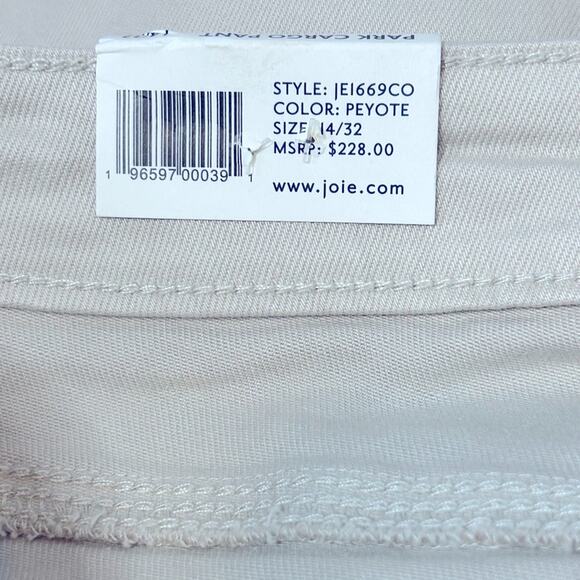 Joie Park Cargo Pant Peyote Tan Khaki NWT Size 14/32 - Picture 3 of 15